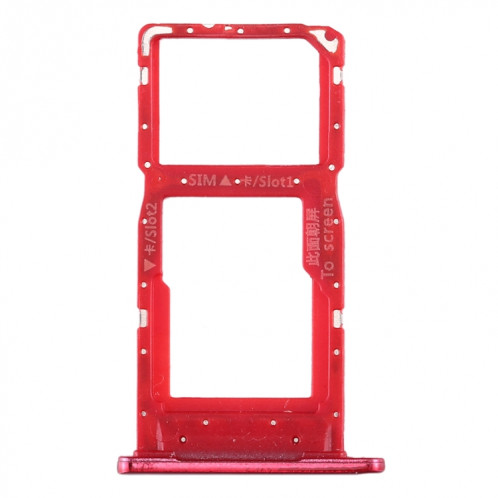 Plateau pour carte SIM + plateau pour carte SIM / plateau pour carte Micro SD pour Huawei Enjoy 9s (rouge) SH985R1054-05