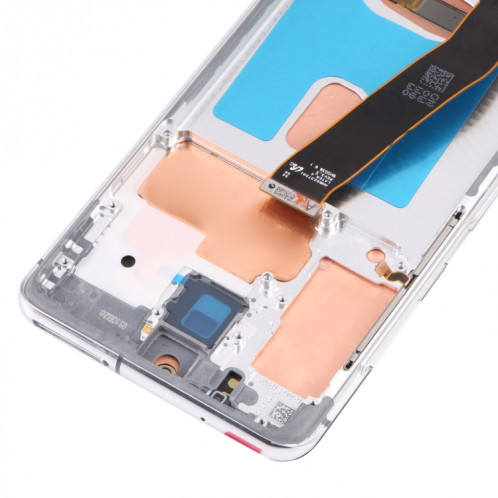 Original Dynamic AMOLED Material LCD Screen and Digitizer Full Assembly with Frame for Samsung Galaxy S20 4G SM-G980(Silver) SH429S1375-05