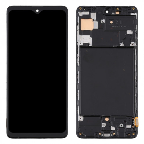 Écran LCD en matériau TFT et ensemble complet de numériseur avec cadre (ne prenant pas en charge l'identification des empreintes digitales) pour Samsung Galaxy A71 / SM-A715 (noir) SH875B1323-06
