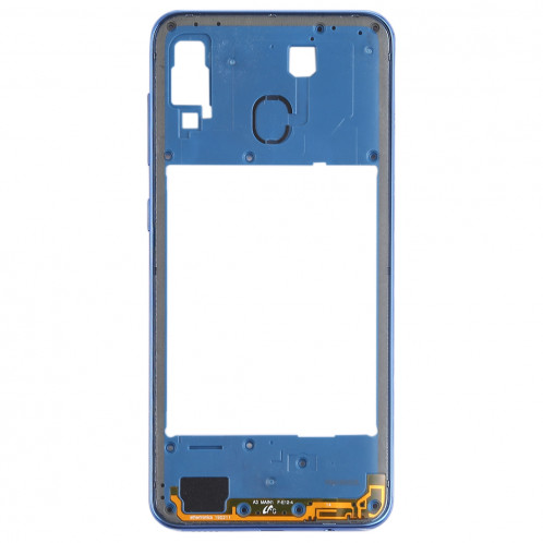 Plaque de lunette de cadre central pour Galaxy A30 SM-A305F / DS (bleu) SH984L568-06