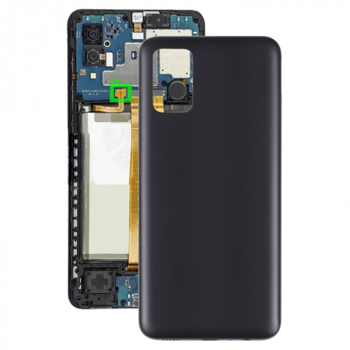 Pour Samsung Galaxy A03S SM-A037F Batterie Couverture Arrière (Noir) SH70BL1009-06