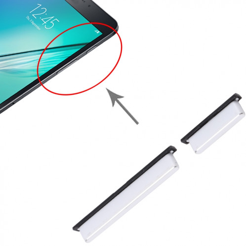 Pour Samsung Galaxy Tab S2 8.0 SM-T710 Bouton d'alimentation et bouton de contrôle du volume (blanc) SH330W617-04