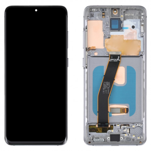 Écran LCD OLED pour Samsung Galaxy S20 SM-G980 Assemblage complet du numériseur avec cadre (Gris) SH516H880-05