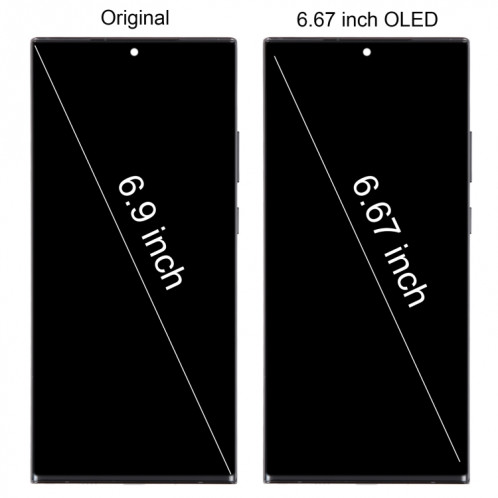 Pour Samsung Galaxy Note20 Ultra 5G SM-N986B 6,67 pouces OLED LCD écran numériseur assemblage complet avec cadre (noir) SH946B804-08
