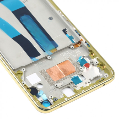 Plaque de lunette de cadre LCD de boîtier avant d'origine pour Xiaomi Mi 11 Lite 5G / mi 11 Jeunesse (jaune) SH051Y988-07