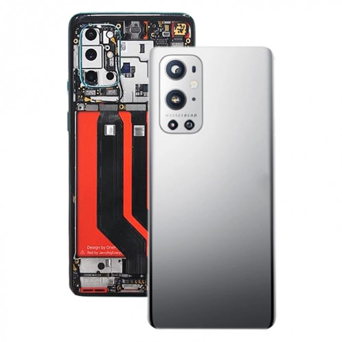 Pour le couvercle arrière de la batterie OnePlus 9 Pro avec objectif d'appareil photo (argent) SH116S1437-05