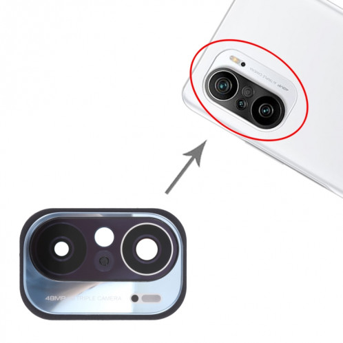Cache à lentille de la caméra pour Xiaomi Poco F3 (48MP) M2012K11AG (argent) SH005S338-04