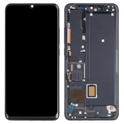Matériau AMOLED Écran LCD et numériseur Assemblage complet avec cadre pour Xiaomi MI Note 10 Lite M2002F4LG (Noir) SH203B1991-07
