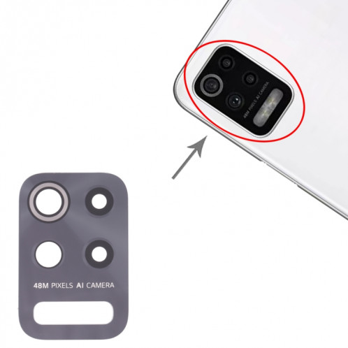 Lentille de caméra arrière 10 pcs pour LG Q52 / K62 SH40671537-04