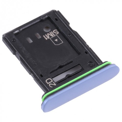 Plateau de carte SIM d'origine + plateau de carte SIM / plateau de carte micro SD pour Sony Xperia 10 III (bleu) SH212L318-04