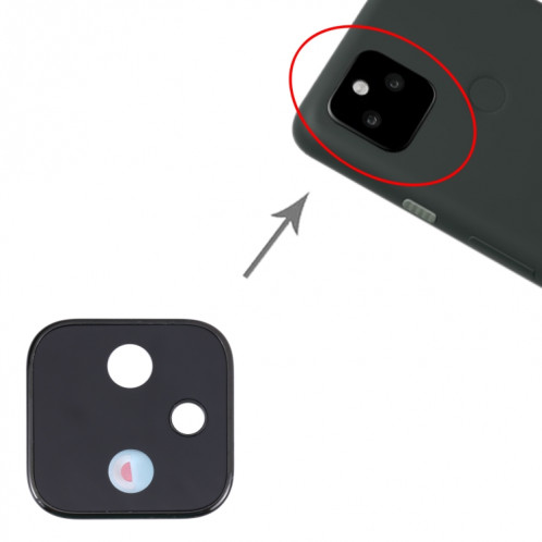 Couvercle d'objectif d'appareil photo d'origine pour Google Pixel 5a (vert) SH285G1920-04