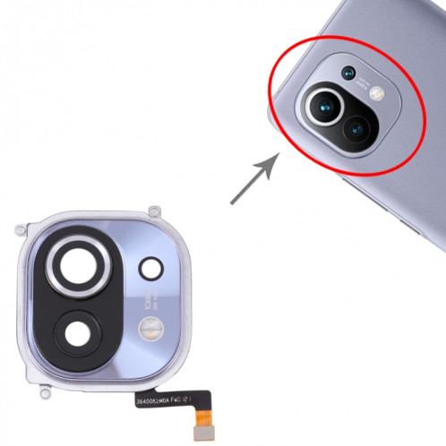 Pour cadre d'objectif de caméra arrière Xiaomi Mi 11 (violet) SH000P366-05