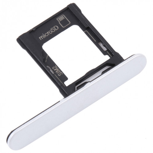 Pour Sony Xperia XZ1 Compact Plateau de carte SIM d'origine + Plateau de carte Micro SD (Argent) SH066S529-04