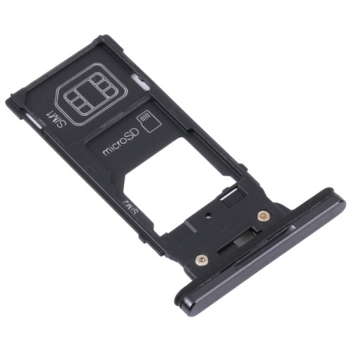 Pour Sony Xperia XZ2 Premium Plateau de carte SIM d'origine + Plateau de carte SIM / Micro SD (Noir) SH068B1320-04