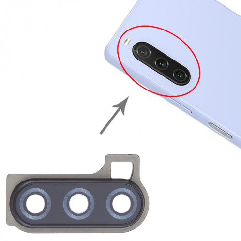 Pour Sony Xperia 10 V Cache d'objectif d'appareil photo d'origine (Noir) SH709B1651-04