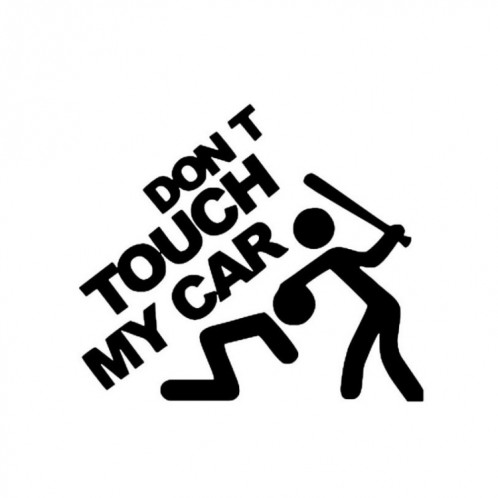 10 PCS Dont Touch My Car Pattern, autocollant de fenêtre autocollant de voiture, taille: 22x19cm SH87231753-05