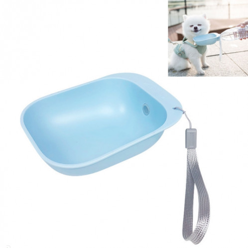 Pet Square abreuvoir Head Cat Portable d'accompagnement Coupe du chien Abreuvoir (Bleu) SH901C915-09