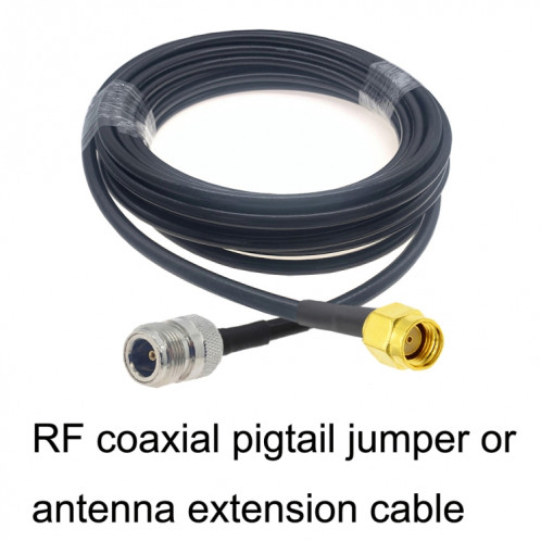 Câble adaptateur coaxial RP-SMA mâle vers N femelle RG58, longueur du câble : 3 m SH70041364-04