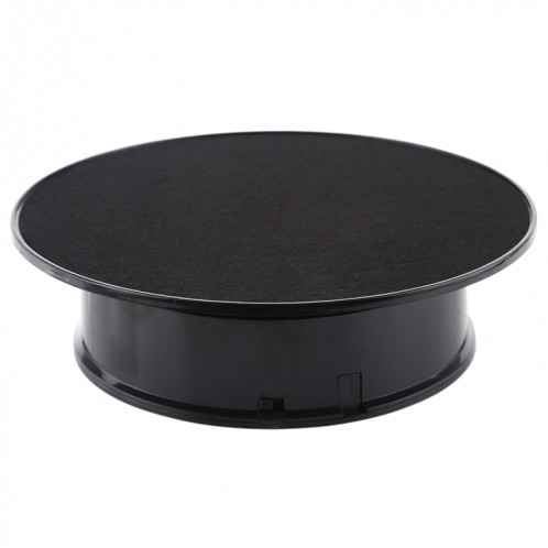 20cm 360 degrés de plateau tournant électrique présentoir photographie accessoires de prise de vue vidéo plateau tournant, charge maximale 1,5 kg, alimenté par batterie (noir) SH601B841-06