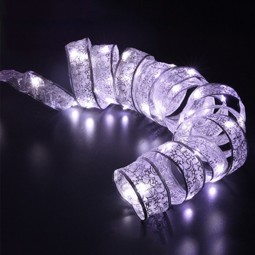 4m 40LEDs cadeau décoration ruban guirlande lumineuse LED fil de cuivre ruban arbre de noël haut bowknot lumière (lumière blanche) SH401B997-05
