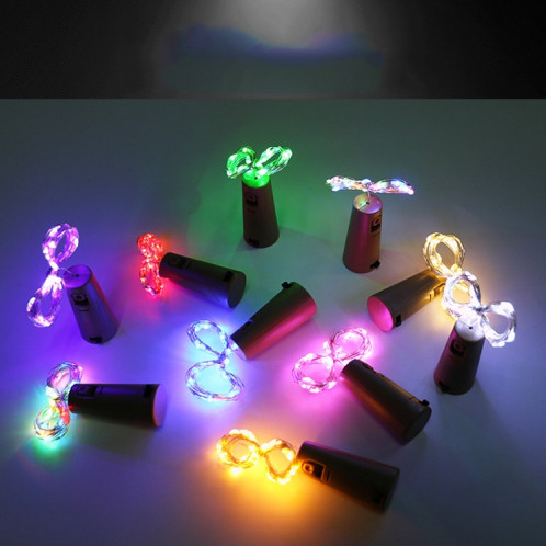 10 pièces Guirlande LED pour bouteille fil de cuivre IP44 lampe de décoration étanche: 2m 20 LEDs (lumière blanche) SH902B1730-06