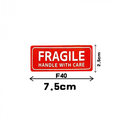 3 rouleaux manipulez soigneusement les autocollants d'avertissement fragile (F40) SH901A353-05