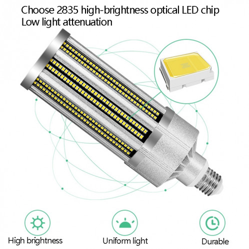 E27 2835 lampe de maïs LED haute puissance ampoule d'économie d'énergie industrielle, puissance: 50w 3000k (blanc chaud) SH43091513-07