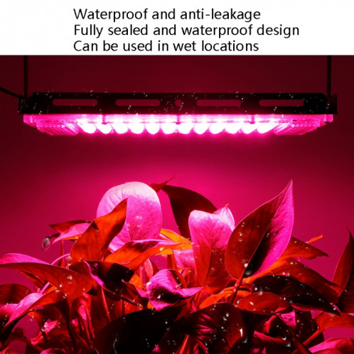 Lampe de plante à LED Spectroscopie pleine spectroscopie étanche Lampe de croissance des semis de légumes Lampe de remplissage de légumes, Puissance: UA Plug 96 Perles 100W (lumière rose) SH006A319-07