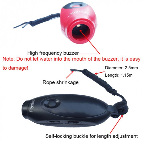Fryxinte XT-7DS3 Sifflet électronique réglable pour arbitre de sport à haut décibel Sifflet d'entraînement de sauvetage d'urgence (jaune) SF701C189-08