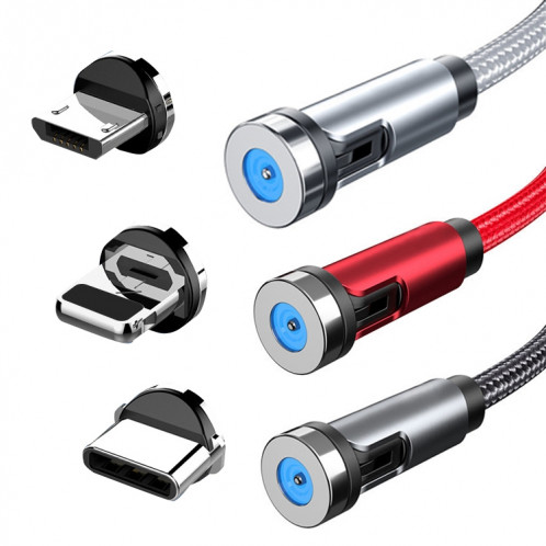 CC56 Type-C / USB-C Interface magnétique Prise anti-poussière Câble de chargement de données rotatif, Longueur du câble: 1 m (Rouge) SH102B1407-06