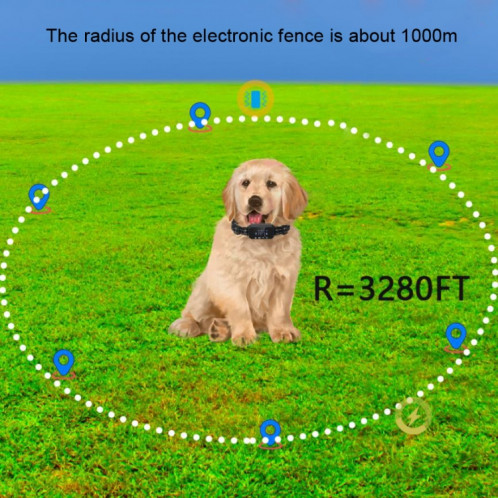 Dog Trainer Clôture électronique Smart GPS Arrêt d'aboiement sans fil (Blanc) SH901A1529-06