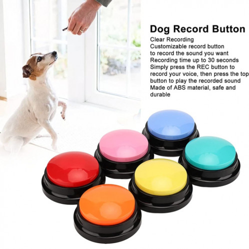 Pet Communication Button Dog Vocal Box Enregistrement Vocalizer, Style: Modèle d'enregistrement (Rouge) SH401E1019-07