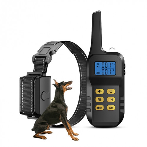 Dispositif de dressage de chien Collier électronique de dressage de chien avec bouchon anti-aboiement automatique, style: pour un chien (jaune) SH801B31-07