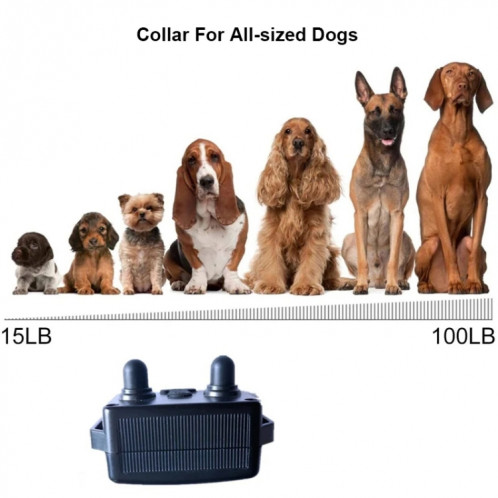 Entraîneur de chien télécommandé de 800m, collier pour animaux de compagnie, anti-aboiement, choc électrique, Vibration (noir) SH901A1209-012