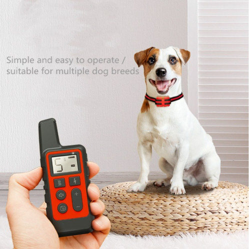 500m Dog Training Bark Stopper Télécommande Choc électrique Collier électronique étanche (Orange) SH901D1480-07
