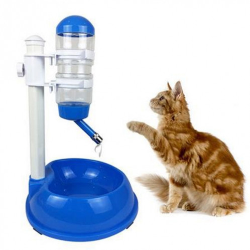 Fournitures d'alimentation de bol pour animaux de compagnie de fontaine à boire automatique relevable (bleu) SH201B10-06