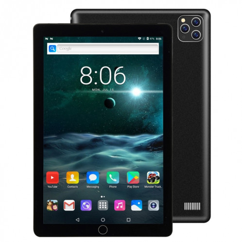BDF A10 3G Téléphone Tablet PC, 10 pouces, 1 Go + 16 Go, Android 5.1, MTK6592 OCTA CORE CORTEX-A7, Support Dual Sim & Bluetooth & Wifi & GPS, Plug UE (Noir) SB570B504-015