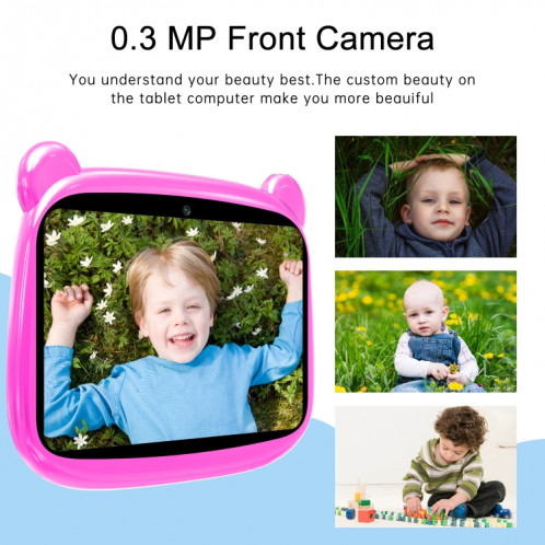 Tablette PC éducative pour enfants Q8C1, 7,0 pouces, 2 Go + 16 Go, Android 5.1 MT6592 Octa Core, prend en charge la carte WiFi / BT / TF (rose) SH825F1320-013