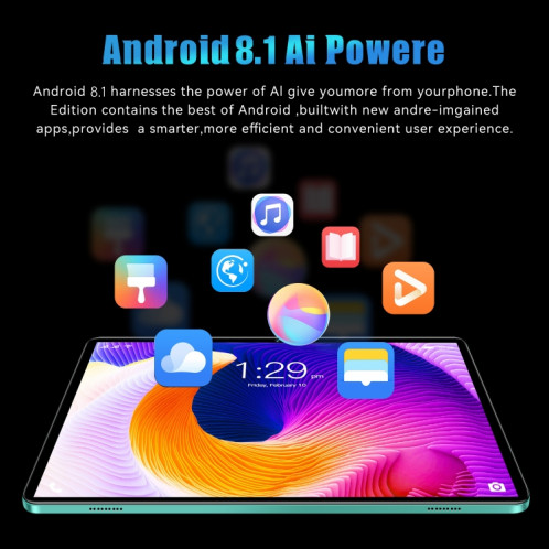 Tablette PC 12S Pro 4G LTE, 10,1 pouces, 4 Go + 64 Go, Android 8.1 MTK6755 Octa-core 2.0GHz, Support Dual SIM / WiFi / Bluetooth / GPS (Blanc) SH022W1577-016