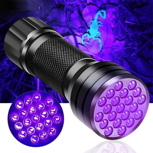 Clairlio Lampe de poche UV vérification de l'argent lumière violette  détecteur de taches d'urine pour animaux de compagnie outils LED 