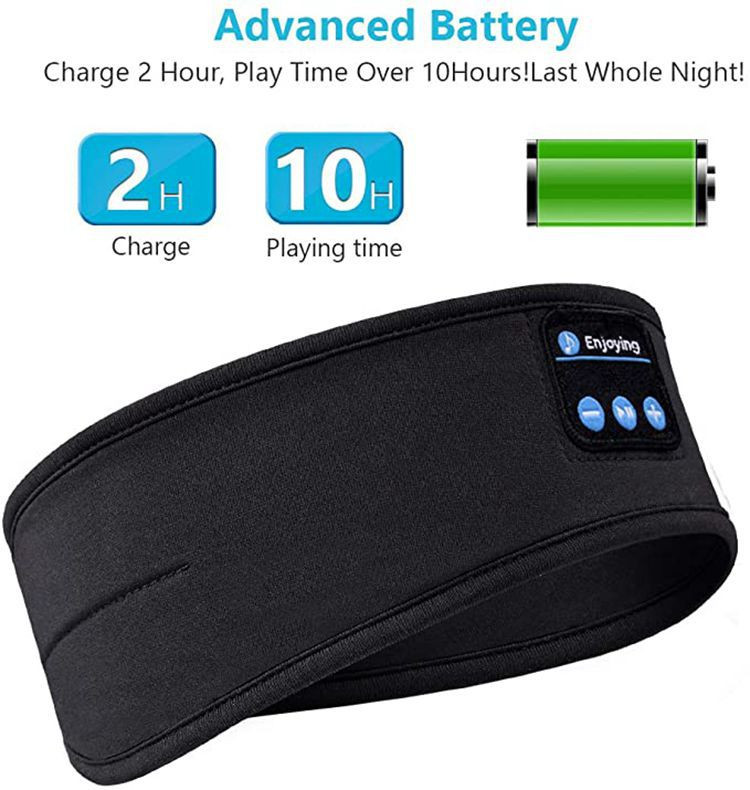 Casque de sommeil Bluetooth Bandeau Sans Fil Musique Sports Bandeau Sommeil  Œillet