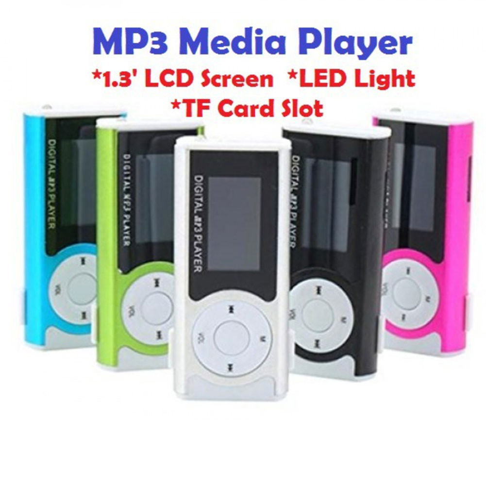Mini-clip USB lecteur MP3 de musique 1 à 8 Go, SD, TF (jaune)
