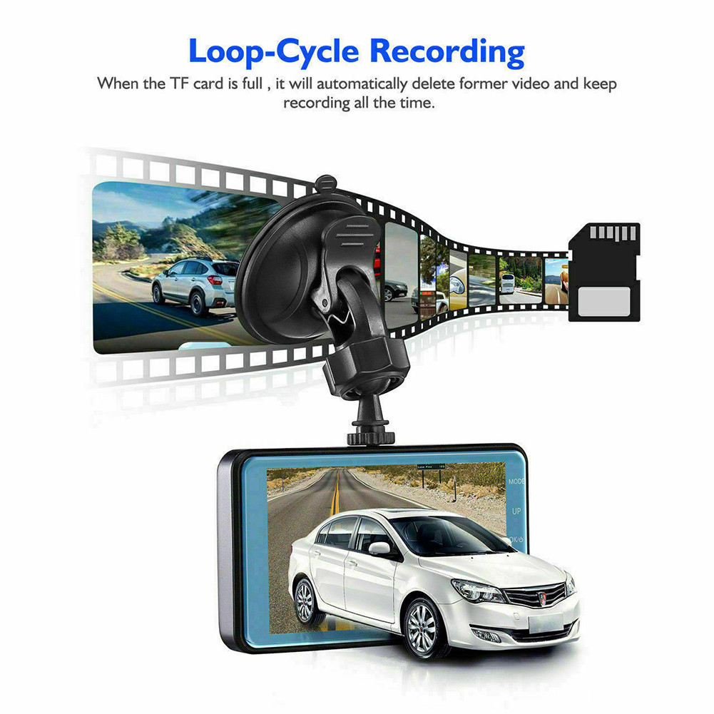 Enregistreur De Voiture Dash Cam 1080P 3 Caméras Cycle