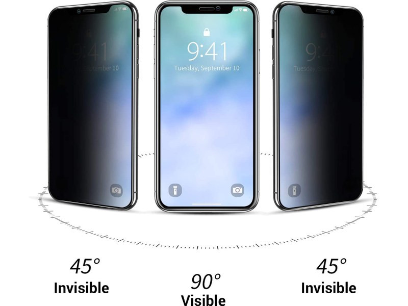 Vitre protection écran verre trempé & filtre confidentialité - iPhone 11  Pro Max