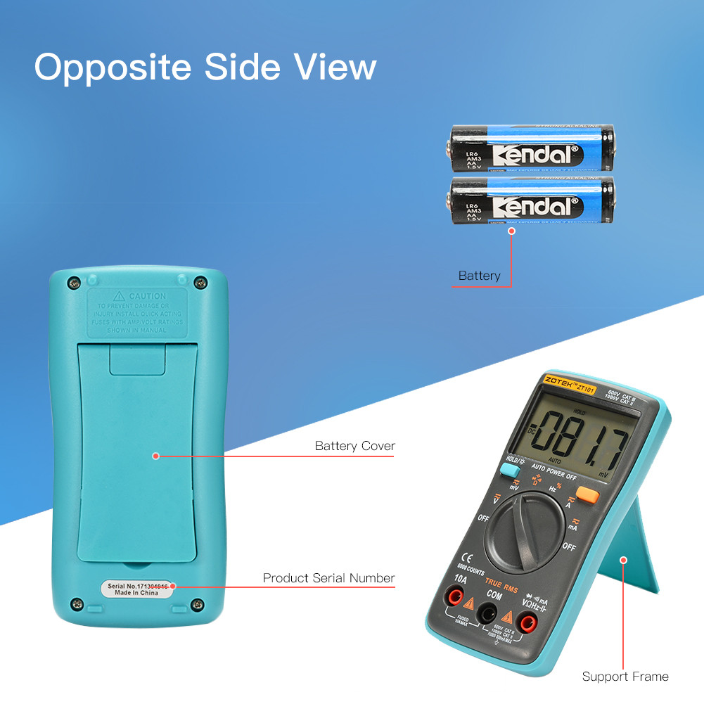 Multimètre Numérique Portable, Testeur Électrique avec écran LCD