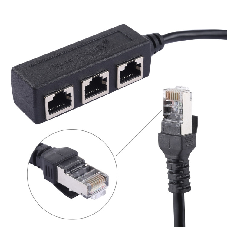 Prolongateur de prise RJ45 1 à 3 prises réseau LAN Ethernet
