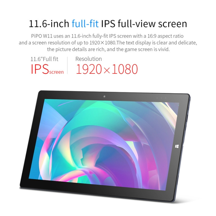 Tablette Windows 10 Tactile Ips 11.6 Pouces Pc Intel Quad Core 2.4