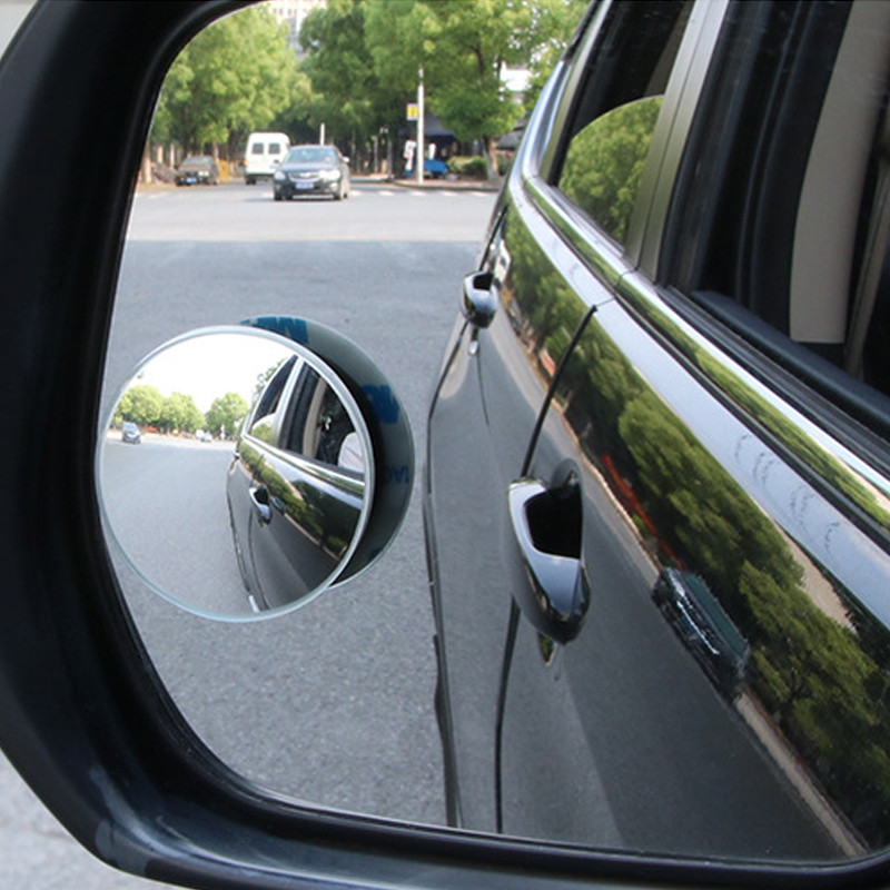 HD 360 degrés grand Angle réglable vue arrière de voiture miroir convexe  rétroviseur automatique véhicule angle mort miroirs sans monture
